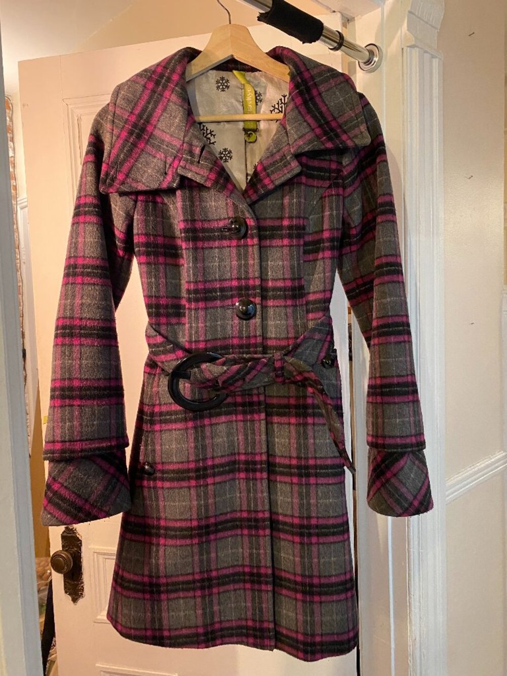 Women's Soia & Kyo plaid wool coat